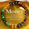Pulsera de piedra natural y cristal Temu Xiyin TK superventas transfronterizo ojo de tigre amatista ansiedad riqueza pulsera para la menopausia