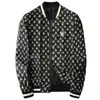 Chaqueta ajustada de estilo coreano 2024 para hombre, chaqueta casual estampada de moda con cuello alto