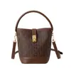 Bolso Bandolera para Hombro Nuevo 2025 para Mujer, Bolso Cubo Versátil de Moda Otoñal, Bolso Tote de Cuero Suave de Gran Capacidad para Mamá