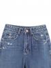 Aliexpress Transfronterizo Ropa Popular para Mujer Estilo Europeo y Americano Exportación Venta al por Mayor Zr Punto Jeans Silueta Arco de Cintura Alta