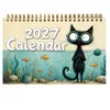 Calendario superventas transfronterizo 2027, doble uso para colgar en la pared, 12 ilustraciones para diferentes meses, suministro directo del fabricante