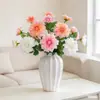 Toque de mão dália flor artificial buquê cena decoração dália hidratante arranjo flor arte flor artificial falsa