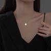Nalan Plata S925 Estilo Coreano para Mujer Verano Simple Corto Colgante Encanto Letra Cadena Clavícula Collar D9247