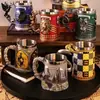 Enesco Copo Harry Potter Copo Chama de Hogwarts Modelo de Copo Copo de Água Decoração Presente de Aniversário Taça de Vinho Tinto