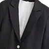 Roupas Femininas 2026 Primavera Novo Estilo Moda Europeia e Americana Simples Slim-Fit Blazer com Ombreiras 2253599 Lapela