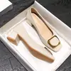 Novedad Primavera/Verano 2025 Zapatos de Salón Individuales para Mujer con Punta Cuadrada, Corte Bajo y Tacón Grueso para Combinar con Ropa Formal, para el Trabajo, Zapatos de Moda Profesionales con Hebilla Cuadrada Metálica
