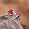 Aretes de plata de ley, productos de fábrica de origen, plata tailandesa, nuevos aretes, joyería de plata S925, aretes de ágata roja para mujer