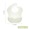 Babero de silicona impermeable suave para alimentar al bebé, babero de alimentación 3D para niños con cierre a presión, babero para suplementos alimenticios de bebé