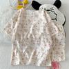 Comercio Exterior Venta al por Mayor Pijamas para Mujer Verano Algodón Nube Popular Cuello Redondo Versión Coreana Dibujos Animados Dulce y Linda Niña Ropa de Casa Moderna