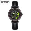 Sanda sanda Nuevo 1074 Cinturón Reloj de Cuarzo para Pareja Esfera de Rueda Casual para Mujer Reloj de Pulsera Personalizado