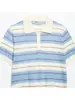 Camisa Polo de tricô casual da moda popular da marca Z, estilo elegante transfronteiriço listrado europeu e americano do AliExpress, Sudeste Asiático ZA