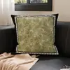 Cojín de Terciopelo Holandés Estilo Retro Lujo Ligero Cojín de Respaldo para Sofá de Sala de Estar Tacto de Alta Gama Cuadrado Decoración de Dormitorio Cojín Lumbar Lavable