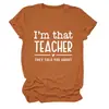 EU SOU Aquele Professor Que Eles Amazon Ebay Site Independente Casual Simples Camiseta Feminina Gola Redonda Manga Curta