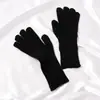 Guantes de lana tejidos ins estilo coreano de moda combinan con todo para mujer de cinco dedos pantalla táctil engrosados cálidos lindos estudiante
