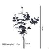 Halloween 4 garfo preto eucalipto buquê festa decoração flor material simulação folhas 4 garfo preto dinheiro folhas atacado