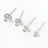 Base de Brinco de Pérola Banhada a Ouro 18K com Pino de Prata S925 com Pendente Vazio Prata Joias Acessórios Componente de Brinco DIY A01