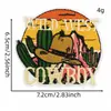 Patches bordados coloridos contrastantes em estilo western, cacto, cabeça de touro, patches de bota de cowboy, emblemas bordados, acessórios para vestuário