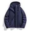 Chaqueta deportiva de exterior tres en uno desmontable, cortavientos e impermeable, personalizada con logotipo de empresa, para hombre