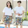 Shorts JX Masculino Verão Algodão Seda Feminino Calça de Praia Casal Secagem Rápida Solta Casual Shorts de Surfe Tendência Masculina Calça de Cinco Pontos