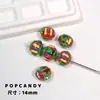 Corazón Slash Lindo Colorido Cuentas Pintadas a Mano Joyería Hecha a Mano DIY Collar Hecho a Mano Pulsera de Cuentas Cadena para Teléfono Móvil Cuentas Sueltas