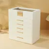 Caja de almacenamiento de joyería multicapa, antioxidación, para pendientes, tachuelas, collares, accesorios, joyero, estilo europeo y americano, gran capacidad