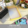 Bolsa carpeta portátil A4 para iPad, gran capacidad, ribete, color dopamina, bolso de mano para el trabajo, información