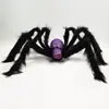 Decoración de Halloween Araña Montaje de Lugar Accesorios Araña Negra Grande de Felpa Realista Casa Embrujada Juguetes de Broma Venta al por Mayor