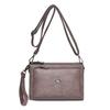 Bolsa de Ombro para Mulheres 2025 Nova Moda Bolsa Feminina Multicompartimentada Couro Macio Bolsa para Celular Carteira Transversal Pequena