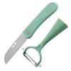 Cuchillo de fruta de acero inoxidable de estilo nórdico, pelador de melones, juego de dos piezas, juego de cuchillos de cocina para melón y fruta, juego de regalo