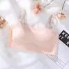Ropa Interior sin Tirantes para Mujer Anti-Brillo Sexy Base Sujetador Wrap Transpirable Pecho Pequeño Push-Up Sujetador Ajustable