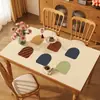 Mantel Individual para Mesa de Comedor Estilo Americano, Impermeable, Resistente al Aceite, Cuero Lavable, Lujo Ligero, Sensación de Alta Gama, Resistente al Calor, Protector Aislante para Superficie de Mesa de Centro