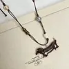 Collar de Cerámica con Dibujo de Dachshund para Mujer, Cadena Larga para Suéter de Cachorro Retro Linda, Accesorios para Vestir