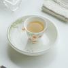 Maceta de flores silvestres pintada a mano de porcelana blanca de barro de jade Moji con juego de té de kung fu, bandeja de burbujas secas de cerámica para el hogar, accesorios para la ceremonia del té, bandeja para refrigerios
