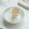 Maceta de flores silvestres pintada a mano de porcelana blanca de barro de jade Moji con juego de té de kung fu, bandeja de burbujas secas de cerámica para el hogar, accesorios para la ceremonia del té, bandeja para refrigerios