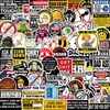 100 Adesivos Divertidos de Grafite para Capacete para Decorar Guitarra Caderno Mala DIY À Prova d'Água Transfronteiriço