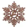 En Stock Venta al por mayor Alta Elasticidad Copos de Nieve Navideños 10 cm Guirnalda para Árbol de Navidad Decoraciones Transfronterizo