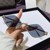 Óculos de Sol Fashion de Meio Aro em Formato de Losango com Toque Metálico de Alta Qualidade, Novos Óculos de Sol Modernos Tendência 2025 de Armação Pequena Estilo Europeu e Americano de Passarela