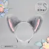 Faixa de Cabelo Lolita de Pelúcia Feita à Mão com Orelhas de Gato Acessórios de Cabelo Kc Headwear de Orelhas de Animal Grampo de Cabelo de Orelha de Raposa