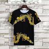 Camisa Masculina de Verão Casual Esportiva Roupa de Verão Solta Seda de Gelo Fina Moderna Combinando Bonita Moderna Individualidade Estampada