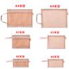 Bolsa de archivo Morandi de doble capa A4, bolsa de almacenamiento para papel de prueba, bolsa de malla para lápices A5A6, bolsa transparente para facturas clasificadas de oficina