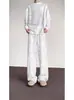Venta directa del fabricante: Pantalones Deportivos Casuales Sueltos con Cordón Estilo Americano, Elásticos en la Cintura para Primavera y Verano, Pierna Ancha Versátiles, Caída Suave, Adelgazantes