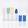 Tubo de Brillo de Labios Cuadrado de 5 ml con Aplicador Grande, Tubo de Labial Líquido Espeso de 6 ml, Tubo de Labial con Logo Personalizado