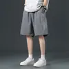 Pantalones Cortos de Seda de Hielo de Secado Rápido para Hombre, Estilo Delgado de Verano, Sueltos Modernos Casuales Deportivos de Longitud Media