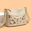 Bolso de Hombro Cruzado Bordado para Mujer Estilo Artístico Nacional Moda Mochila para Mujer Gran Capacidad Bolsa de Tela de Nylon Fabricante Venta al por Mayor