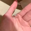 Anillo de Plata de Ley S925 Ultra-Delgado con Diamante Único de Trébol de Cuatro Hojas para Mujer, Estilo Vintage de Lujo Ligero, Diseño de Nicho de Alta Gama, Anillo Popular