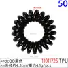 Estilo Coreano Juvenil 4.2 Negro Cable de Teléfono Versátil Goma para el Cabello Alta Elasticidad Duradero Ampliado TPU Coleta Alta Goma Deportiva para el Cabello