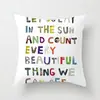 Almohada de Dibujos Animados Creativos Letras Inglesas Piel de Durazno Cojín para Sofá Funda de Almohada de Cabecera Personalizable