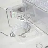 Caja de Almacenamiento de Cristal para Accesorios de Uñas, Organizador de Escritorio para Joyería Transparente, Portacadenas a Prueba de Polvo, Varios Tamaños