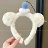 Linha do cabelo alta presilha de cabelo requintada atmosfera fofa faixa de cabeça adorno de cabeça estilo coreano feminina tiaras de cabeça de urso não apertam no elástico do cabelo