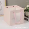 Bolsas de Papel Kraft al por Mayor Bolsas de Regalo Bolsas Tote Cuadradas Bolsas para Empaquetar Ramos Transparentes Grandes Espesadas Bolsas de Regalo para Llevar